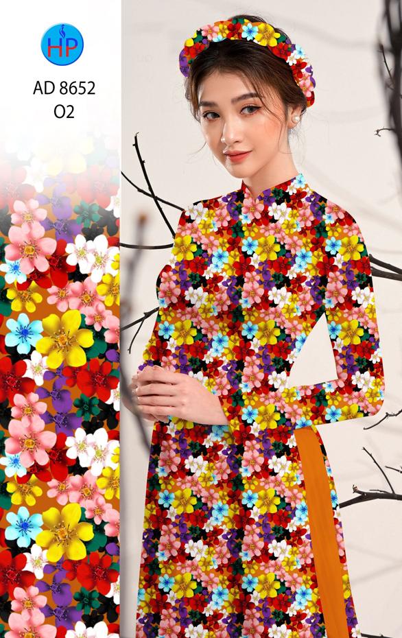 Vải Áo Dài Hoa Đều kiểu mới AD 8652