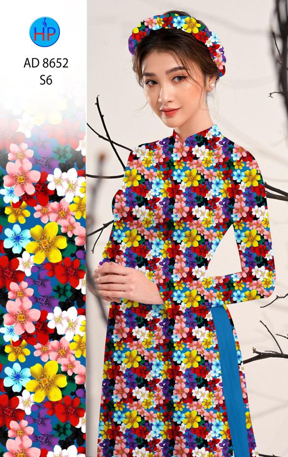 Vải Áo Dài Hoa Đều kiểu mới AD 8652