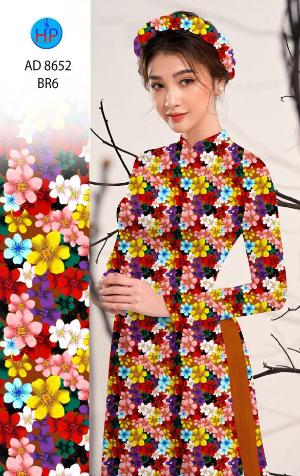 Vải Áo Dài Hoa Đều kiểu mới AD 8652