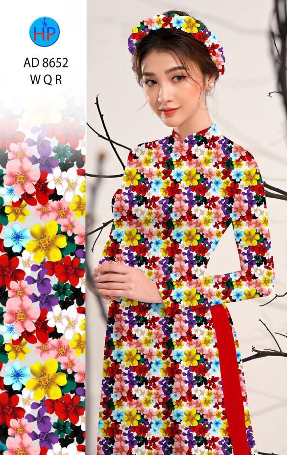 Vải Áo Dài Hoa Đều kiểu mới AD 8652