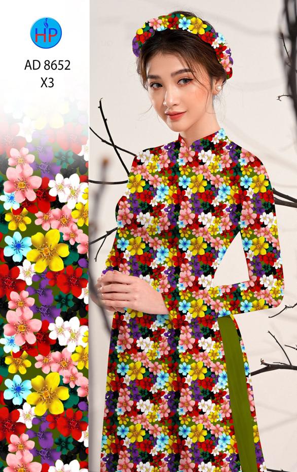 Vải Áo Dài Hoa Đều kiểu mới AD 8652