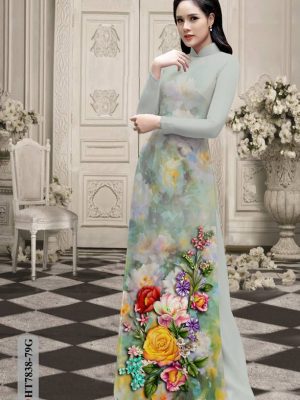Vải Áo Dài Hoa Hồng kiểu mới AD HT7838 29 1609223959 579 Vai Ao Dai Hoa Hong kieu moi AD HT7838