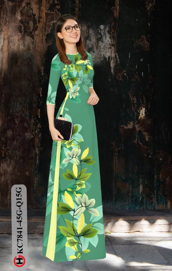 Vải Áo Dài Hoa In 3D thiết kế 2020 AD KC7841