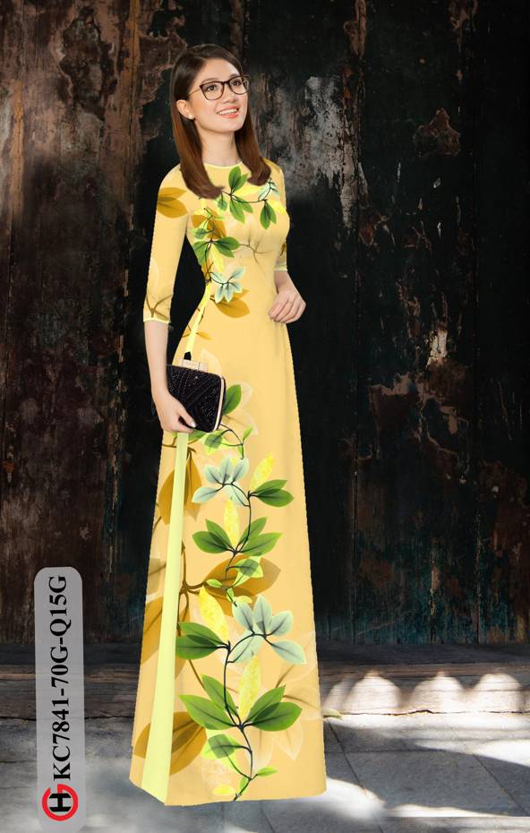 Vải Áo Dài Hoa In 3D thiết kế 2020 AD KC7841