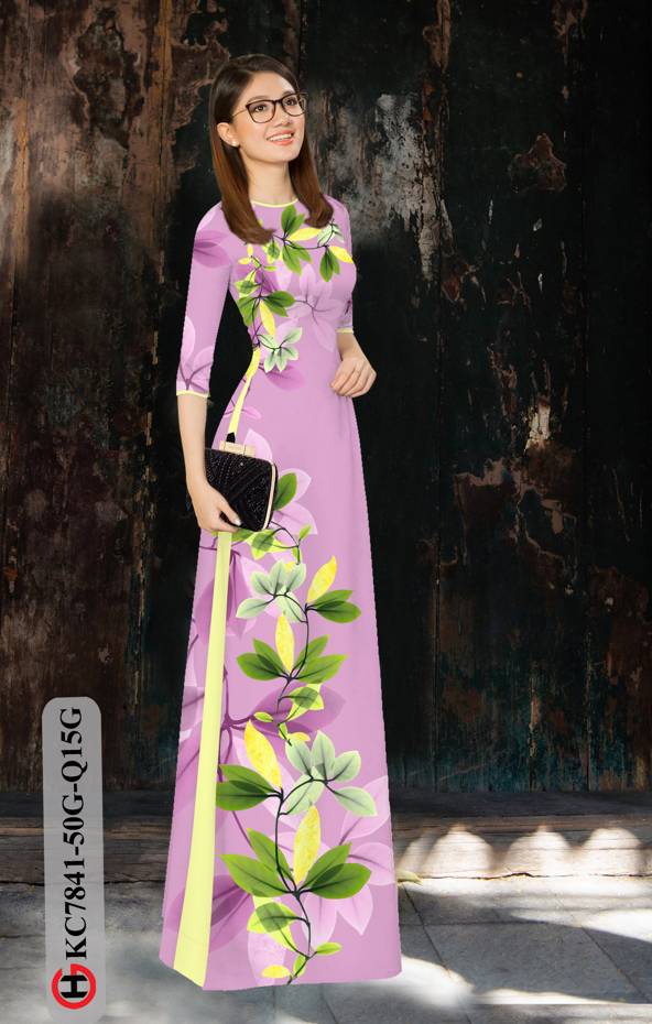 Vải Áo Dài Hoa In 3D thiết kế 2020 AD KC7841