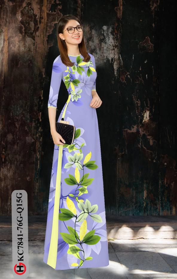 Vải Áo Dài Hoa In 3D thiết kế 2020 AD KC7841