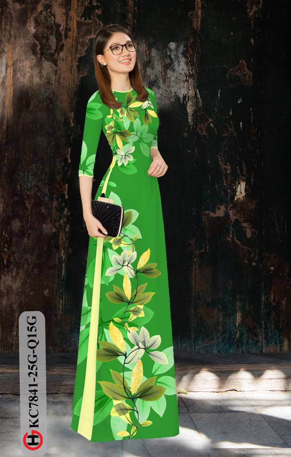 Vải Áo Dài Hoa In 3D thiết kế 2020 AD KC7841