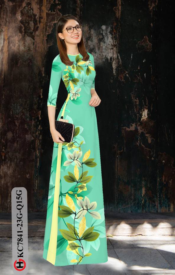 Vải Áo Dài Hoa In 3D thiết kế 2020 AD KC7841