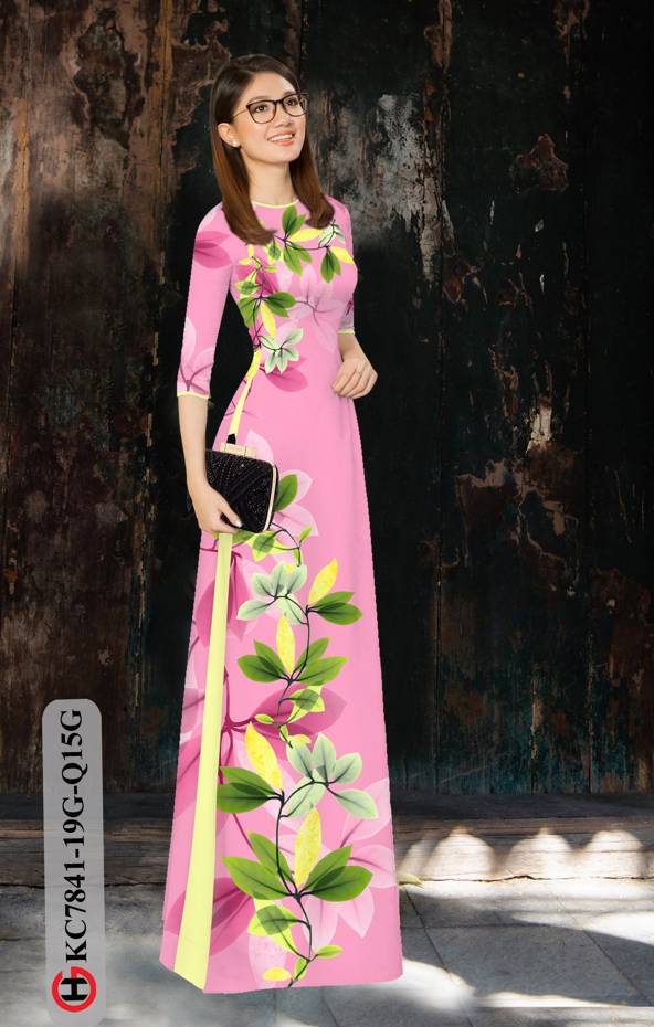 Vải Áo Dài Hoa In 3D thiết kế 2020 AD KC7841