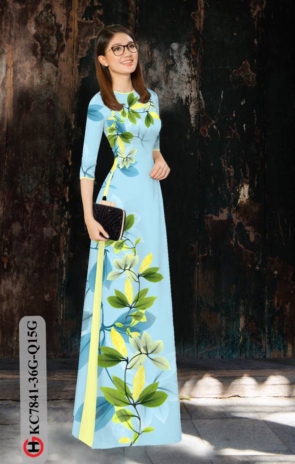 Vải Áo Dài Hoa In 3D thiết kế 2020 AD KC7841