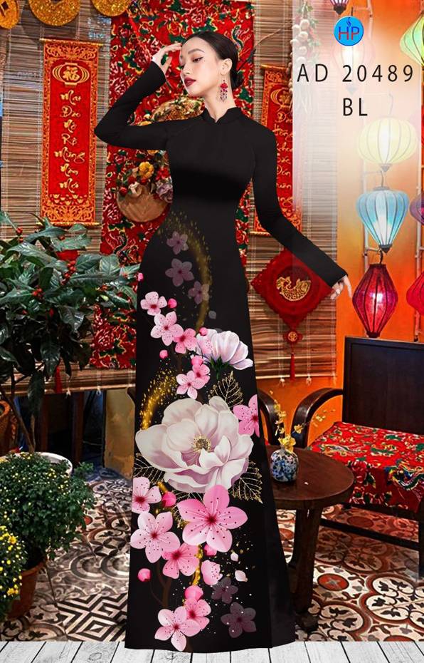 Vải Áo Dài Hoa Đào kiểu mới AD 20489 39 Vải Áo Dài Hoa Đào kiểu mới AD 20489