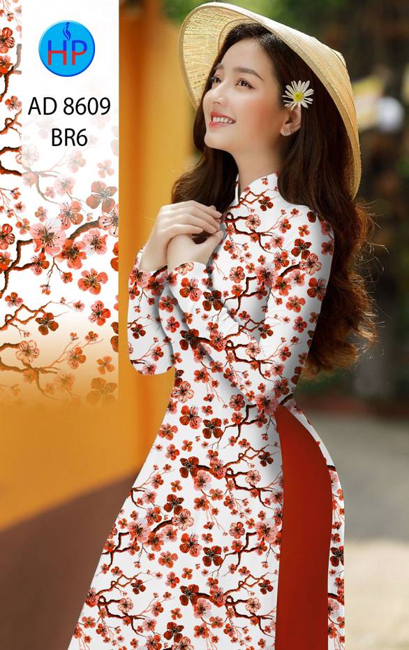 Vải Áo Dài Hoa Đều thiết kế 2020 AD 8609