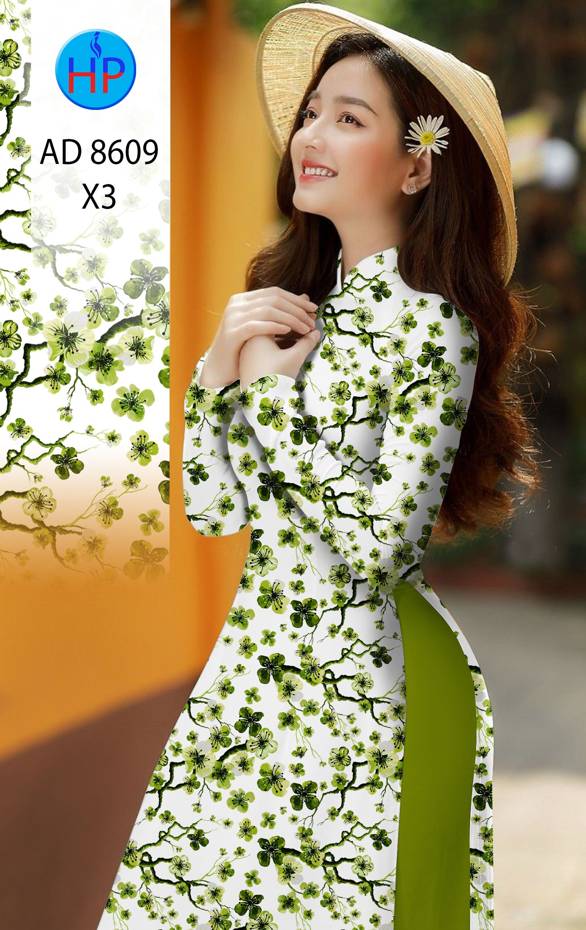 Vải Áo Dài Hoa Đều thiết kế 2020 AD 8609