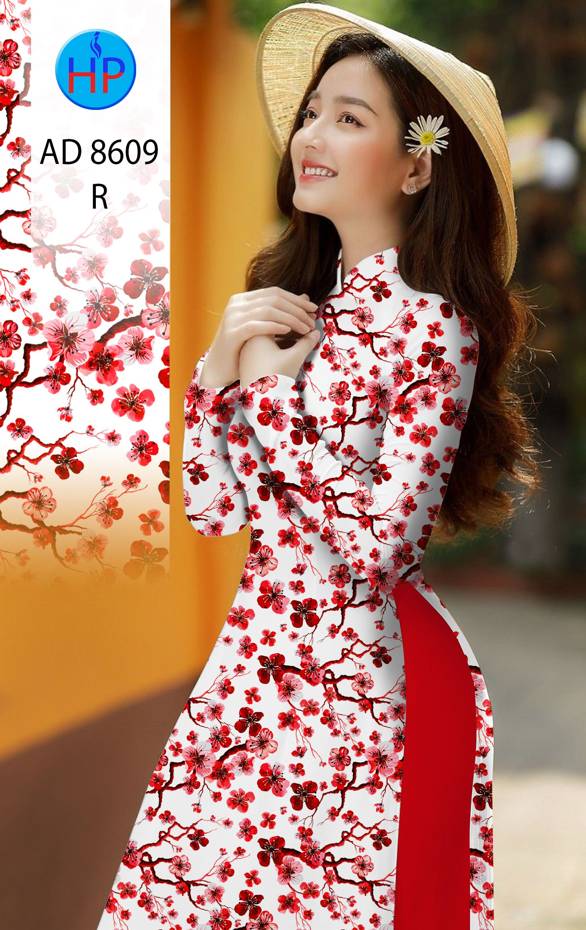 Vải Áo Dài Hoa Đều thiết kế 2020 AD 8609