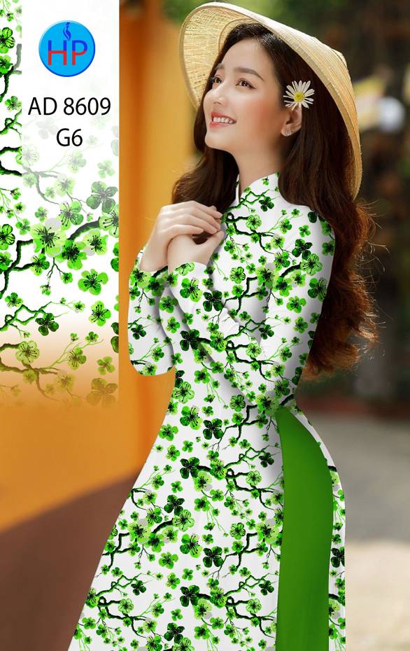 Vải Áo Dài Hoa Đều thiết kế 2020 AD 8609