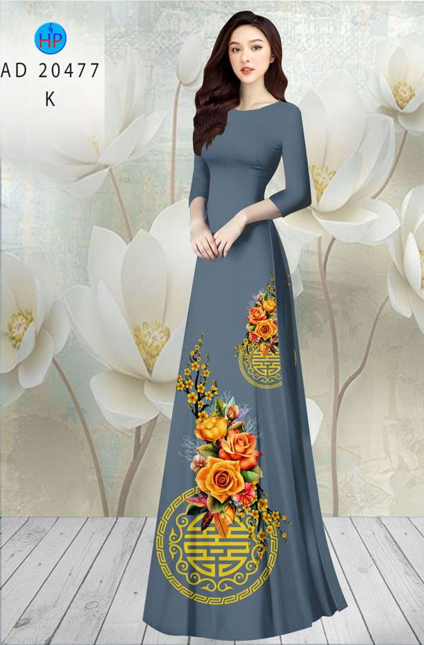 Vải Áo Dài Hoa Hồng mới ra AD 20477 47 Vải Áo Dài Hoa Hồng mới ra AD 20477