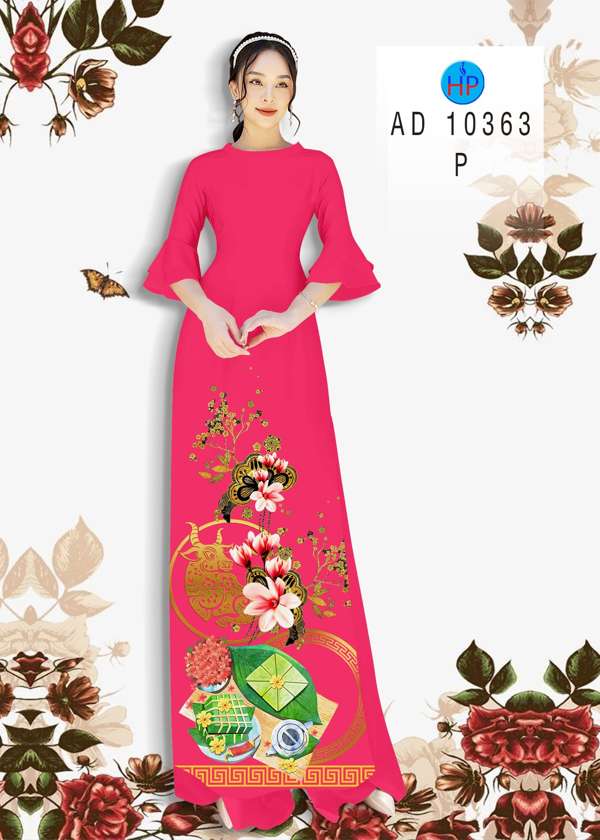 Vải Áo Dài Hoa Đào thiết kế 2020 AD 10363 38 Vải Áo Dài Hoa Đào thiết kế 2020 AD 10363