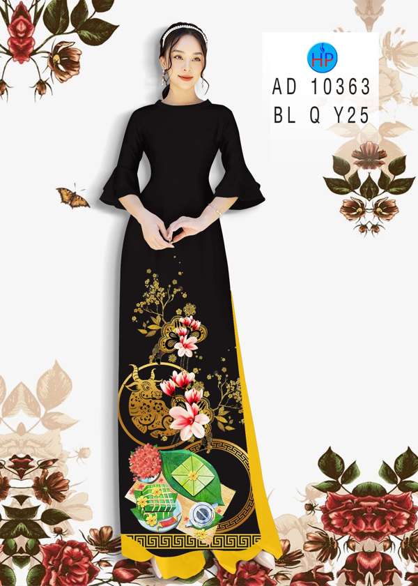 Vải Áo Dài Hoa Đào thiết kế 2020 AD 10363 45 Vải Áo Dài Hoa Đào thiết kế 2020 AD 10363