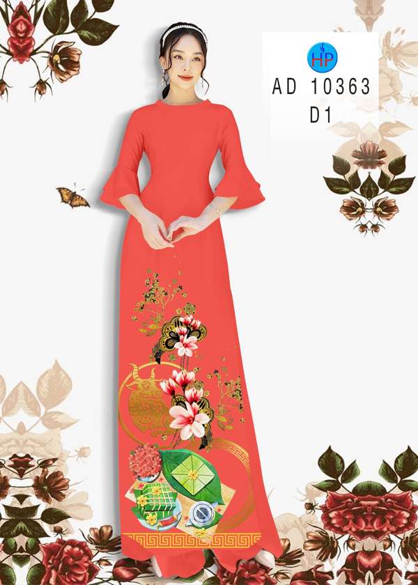 Vải Áo Dài Hoa Đào thiết kế 2020 AD 10363 50 Vải Áo Dài Hoa Đào thiết kế 2020 AD 10363