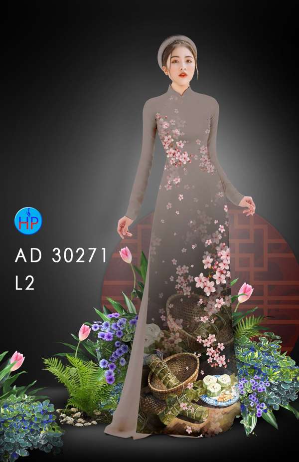 Vải Áo Dài Hoa Đào Đón Tết mới ra AD 30271 49 Vải Áo Dài Hoa Đào Đón Tết mới ra AD 30271