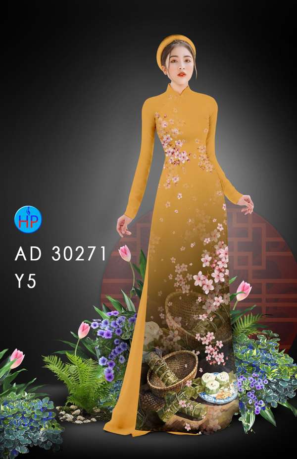 Vải Áo Dài Hoa Đào Đón Tết mới ra AD 30271 48 Vải Áo Dài Hoa Đào Đón Tết mới ra AD 30271
