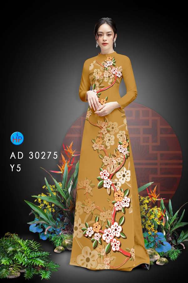 Vải Áo Dài Hoa In 3D mới ra AD 30275 51 Vải Áo Dài Hoa In 3D mới ra AD 30275
