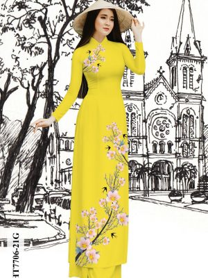 Vải Áo Dài Hoa Đào mới ra AD HT7706 16 Vai Ao Dai Hoa Dao moi ra AD HT7706