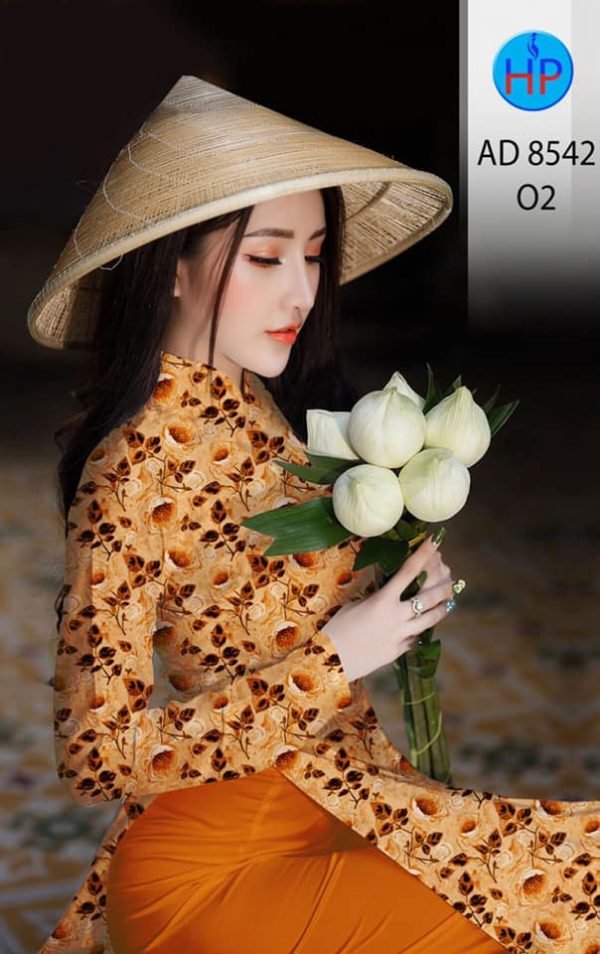 Vai Ao Dai Hoa Deu thiet ke 2020 AD 8542