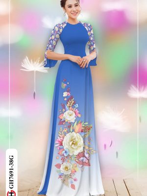 Vải Áo Dài Hoa Hồng mới ra AD GH7691 16 Vai Ao Dai Hoa Hong moi ra AD GH7691