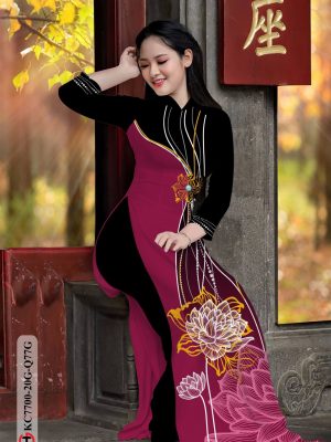 Vải Áo Dài Hoa In 3D mới ra AD KC7700 17 Vai Ao Dai Hoa In 3D moi ra AD KC7700