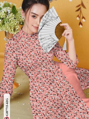 Vải Áo Dài Hoa Nhí mới ra AD GH7711 16 Vai Ao Dai Hoa Nhi moi ra AD GH7711