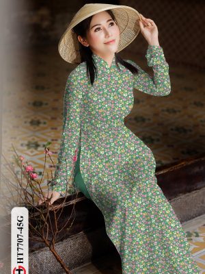 Vải Áo Dài Hoa Nhí mới ra AD HT7707 16 Vai Ao Dai Hoa Nhi moi ra AD HT7707