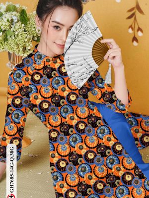 Vải Áo Dài Hoa Văn Tròn mới ra AD GH7685 16 Vai Ao Dai Hoa Van Tron moi ra AD GH7685