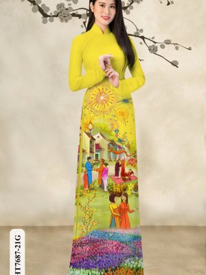 Vải Áo Dài Phong Cảnh Tết thiết kế 2020 AD HT7687 16 Vai Ao Dai Phong Canh Tet thiet ke 2020 AD