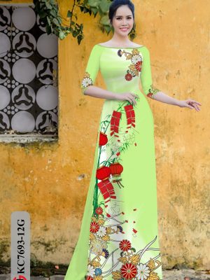 Vải Áo Dài Tết mới ra AD KC7693 22 Vai Ao Dai Tet moi ra AD KC7693