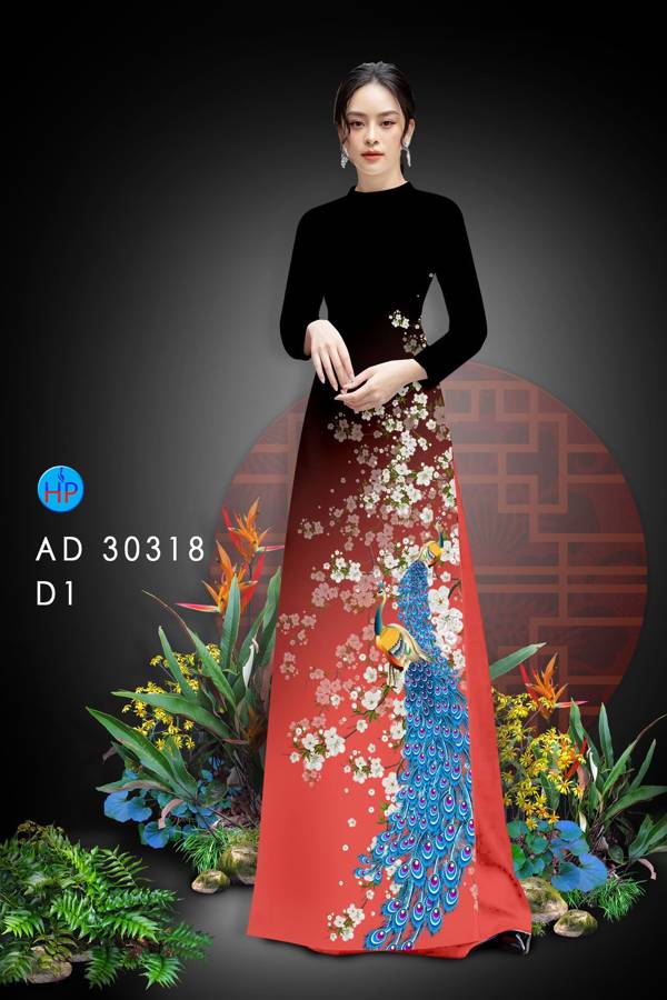 Vải Áo Dài Chim Công mới ra AD 30318