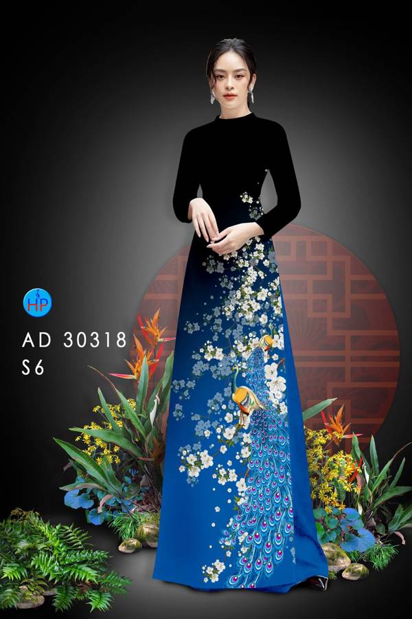 Vải Áo Dài Chim Công mới ra AD 30318