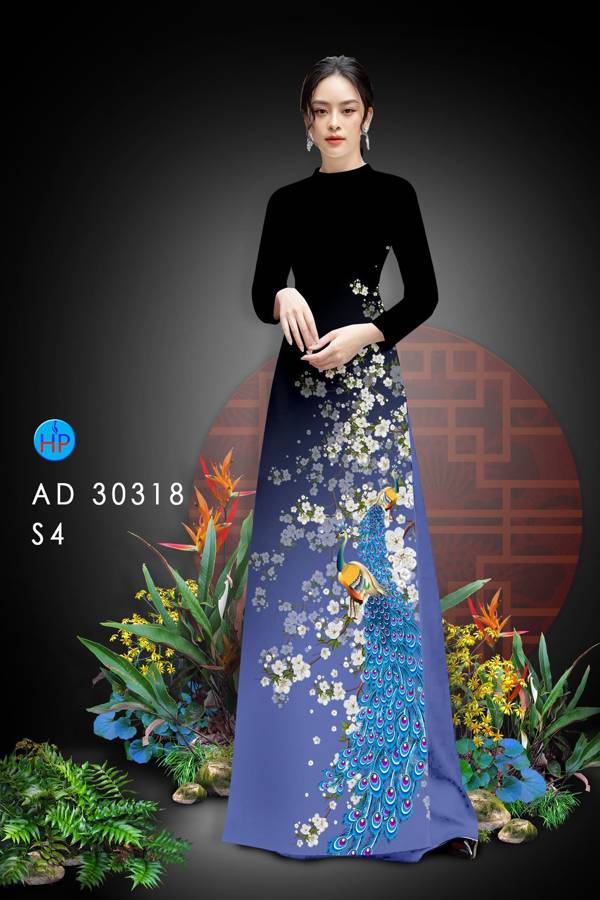 Vải Áo Dài Chim Công mới ra AD 30318