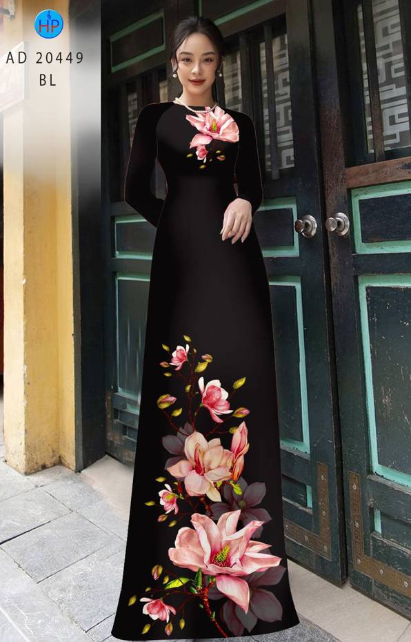 Vải Áo Dài Hoa Đào kiểu mới AD 20449