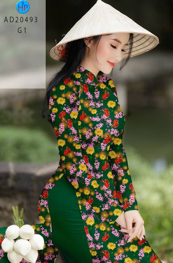 Vải Áo Dài Hoa Đều kiểu mới AD 20493