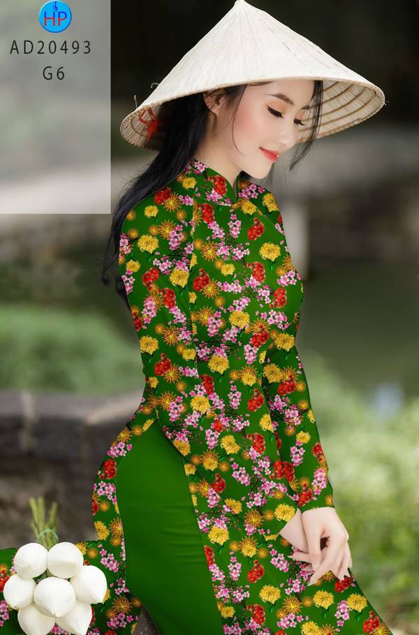 Vải Áo Dài Hoa Đều kiểu mới AD 20493