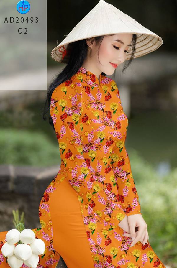Vải Áo Dài Hoa Đều kiểu mới AD 20493