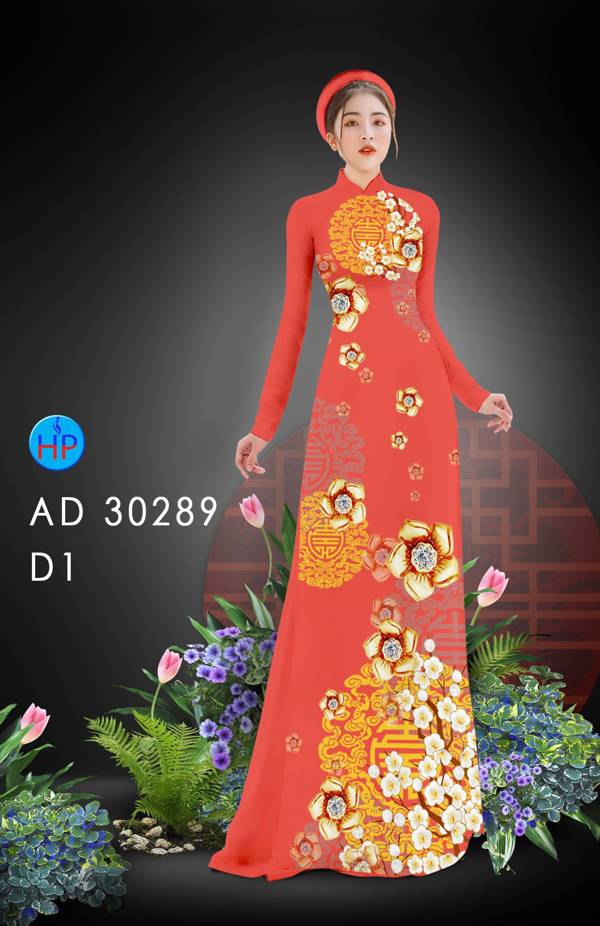 Vải Áo Dài Hoa In 3D kiểu mới AD 30289 38 Vải Áo Dài Hoa In 3D kiểu mới AD 30289