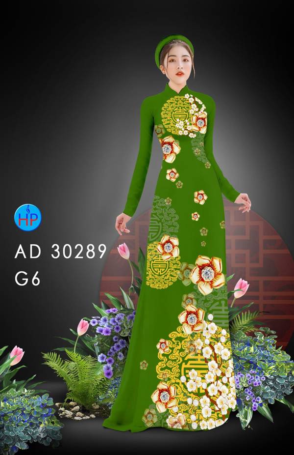 Vải Áo Dài Hoa In 3D kiểu mới AD 30289 42 Vải Áo Dài Hoa In 3D kiểu mới AD 30289