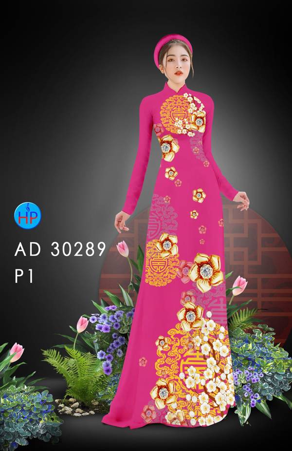Vải Áo Dài Hoa In 3D kiểu mới AD 30289 44 Vải Áo Dài Hoa In 3D kiểu mới AD 30289