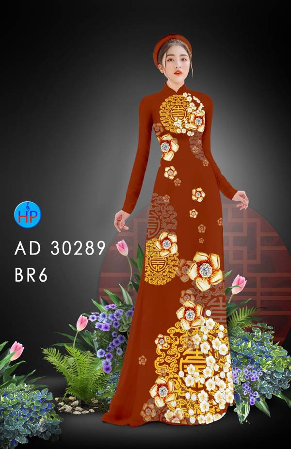 Vải Áo Dài Hoa In 3D kiểu mới AD 30289 45 Vải Áo Dài Hoa In 3D kiểu mới AD 30289