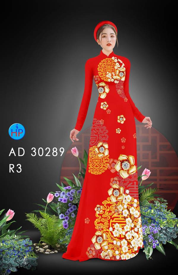 Vải Áo Dài Hoa In 3D kiểu mới AD 30289 47 Vải Áo Dài Hoa In 3D kiểu mới AD 30289