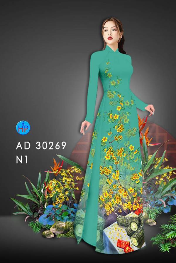 Vải Áo Dài Hoa Mai mới ra AD 30269 40 Vải Áo Dài Hoa Mai mới ra AD 30269