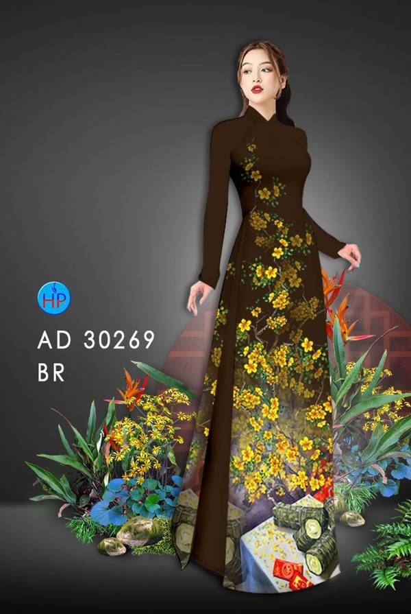 Vải Áo Dài Hoa Mai mới ra AD 30269 42 Vải Áo Dài Hoa Mai mới ra AD 30269