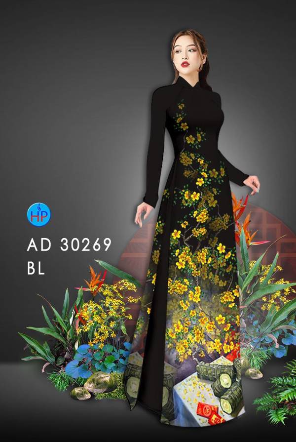 Vải Áo Dài Hoa Mai mới ra AD 30269 44 Vải Áo Dài Hoa Mai mới ra AD 30269